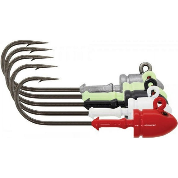 Mustad BUH120 Bullet Jig Head, 3D Eyes - 3 Per Pack