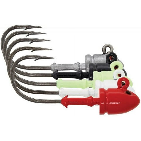 Mustad BUH824-1/4-WH-3 Elite Bullet Head Jighead 1/4 oz 3/0 Hook 3D