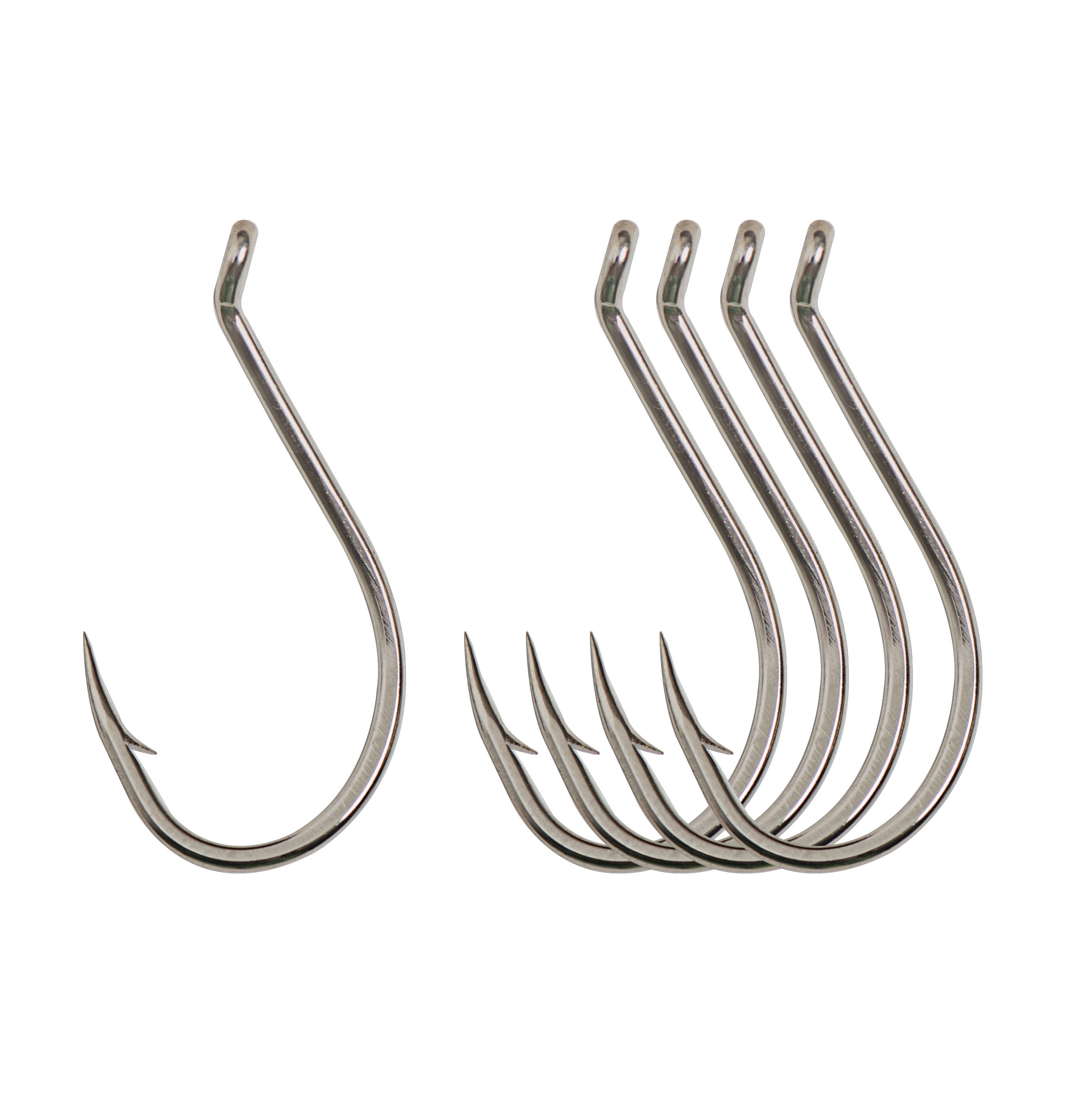 100 Mustad 37160 2X Nickel Kahle Fish Hooks size 2/0 - 100 hooks