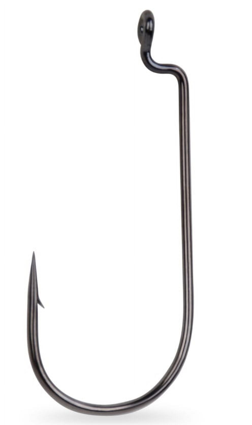 Mustad Big Bite Worm Hook 5/0 Black Nickel 5pc for Freshwater & Saltwater Fishing