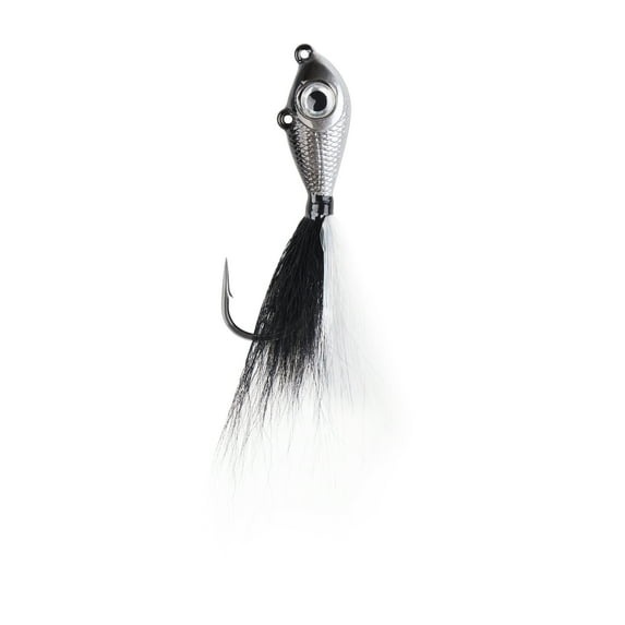 Mustad Bigeye Bucktail Jig 1 Oz. Black Silver Fishing Lures
