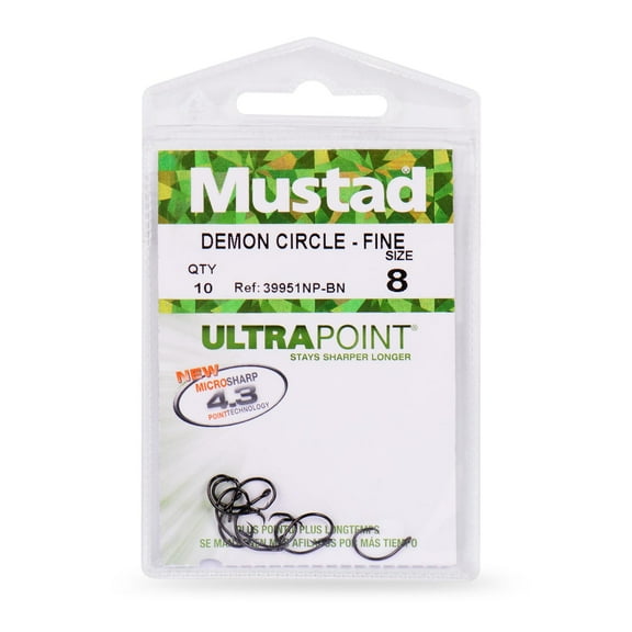 Mustad Tuna Circle Light Hooks Qty 25