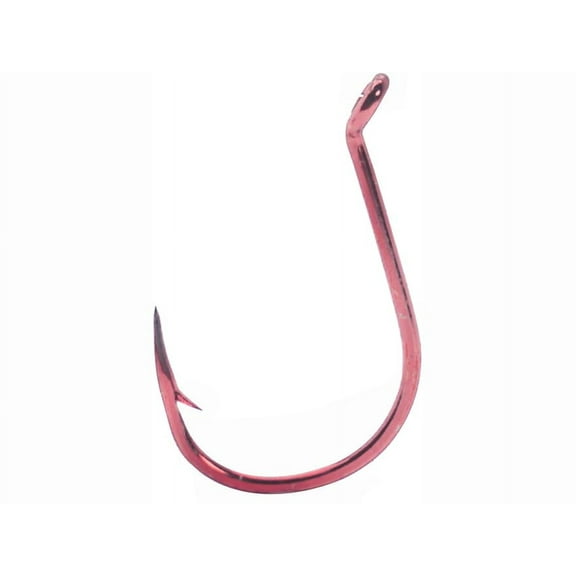 Mustad Double Wide Gap Bait Drop Shot Hook-Red 10 Ct Sz 2