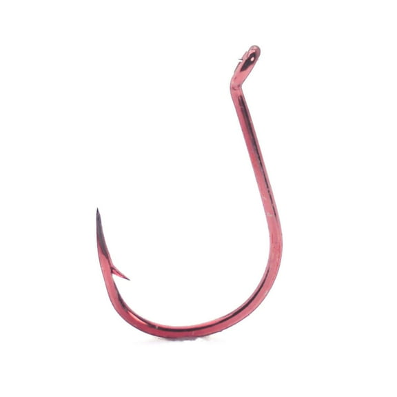 Mustad Double Wide Gap Bait Drop Shot Hook-Red 10 Ct Sz 4