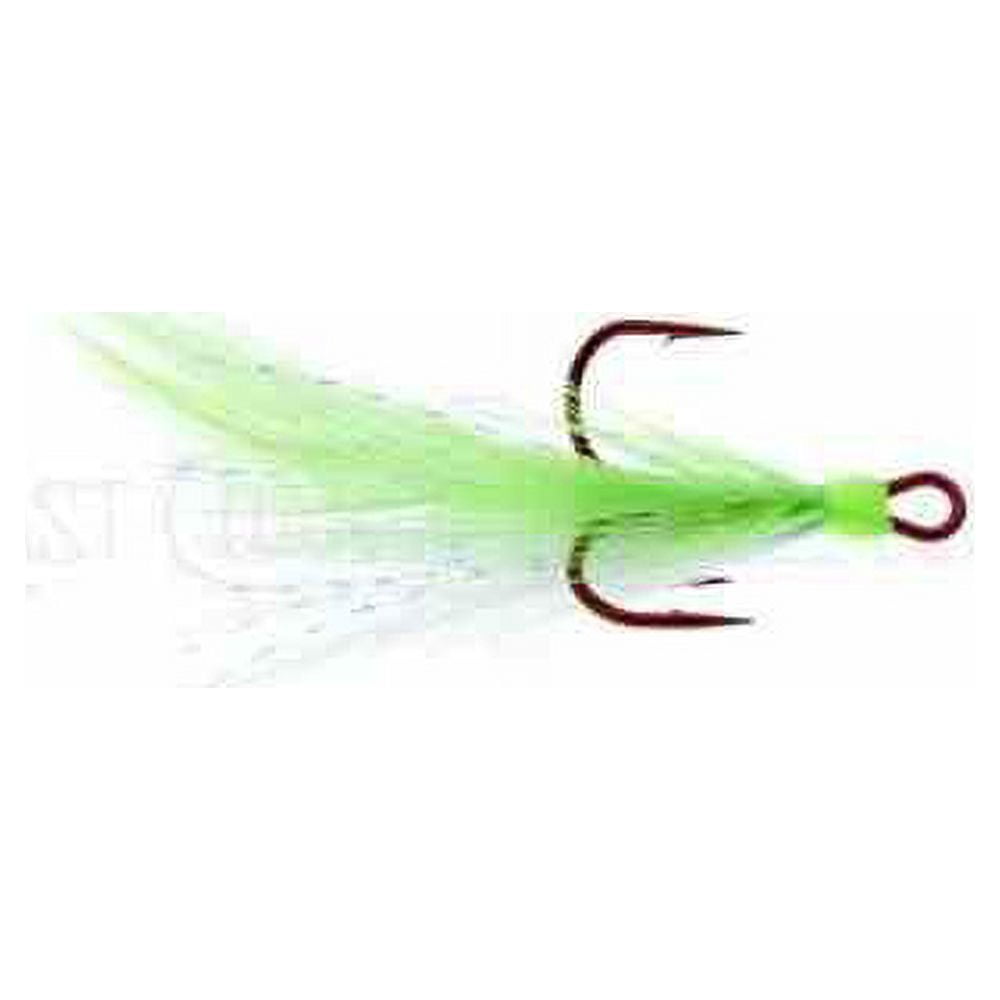 Mustad Dressed Treble Hooks 2ct White/Chart Size 2