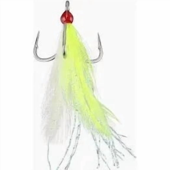 Mustad Feather Triple Grip Tactical Bass Hooks Sz 4 Qty 2 Chartreuse