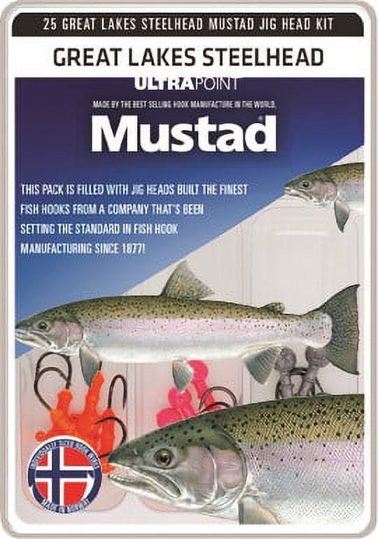 Mustad Great Lakes Steelhead Jig Head Kit 25 Per Pack Size Asst