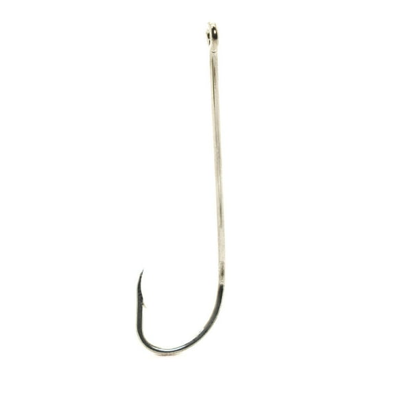 Mustad Long Shank Beak Hook (Nickel) - 1/0 8pc