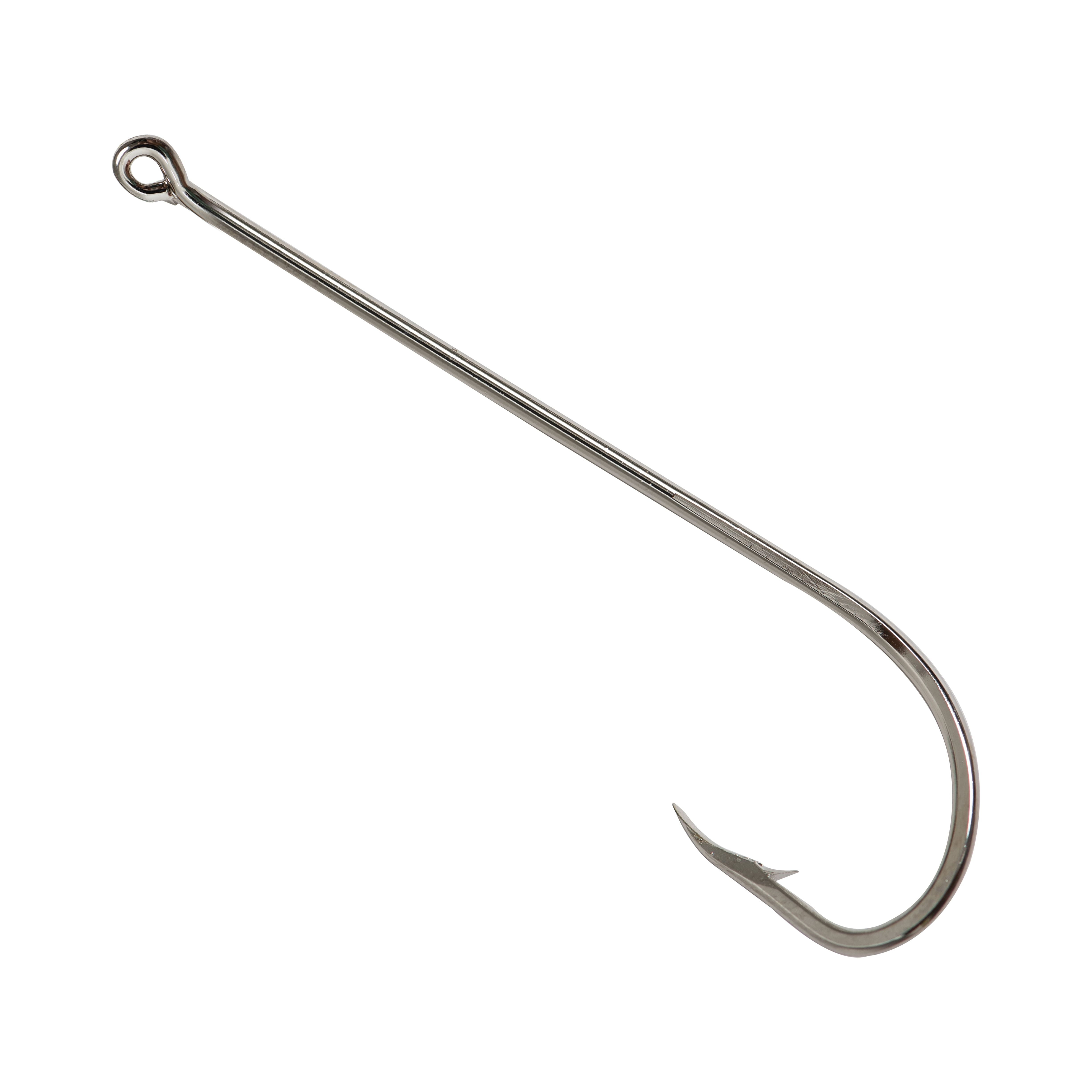 Mustad Long Shank Beak Hook (Nickel) - Size: #1 12pc