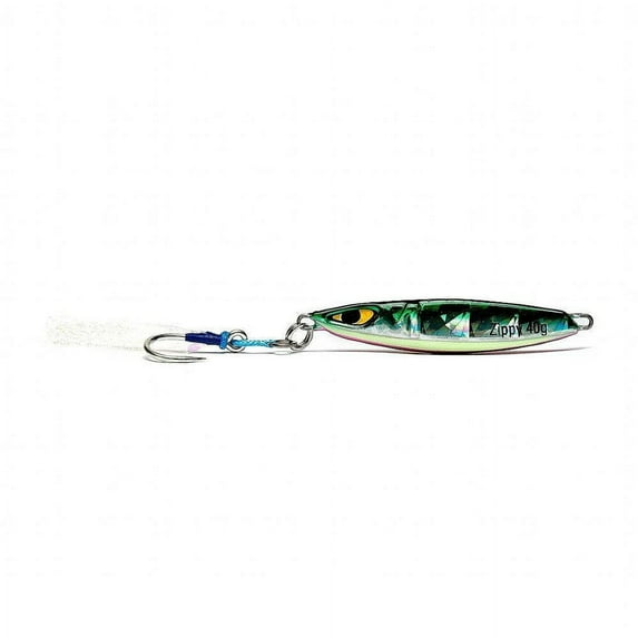 Mustad M 01-GMK-40-1 Zippy Green Mackeral 1.5oz Fishing Jig Saltwater Lure