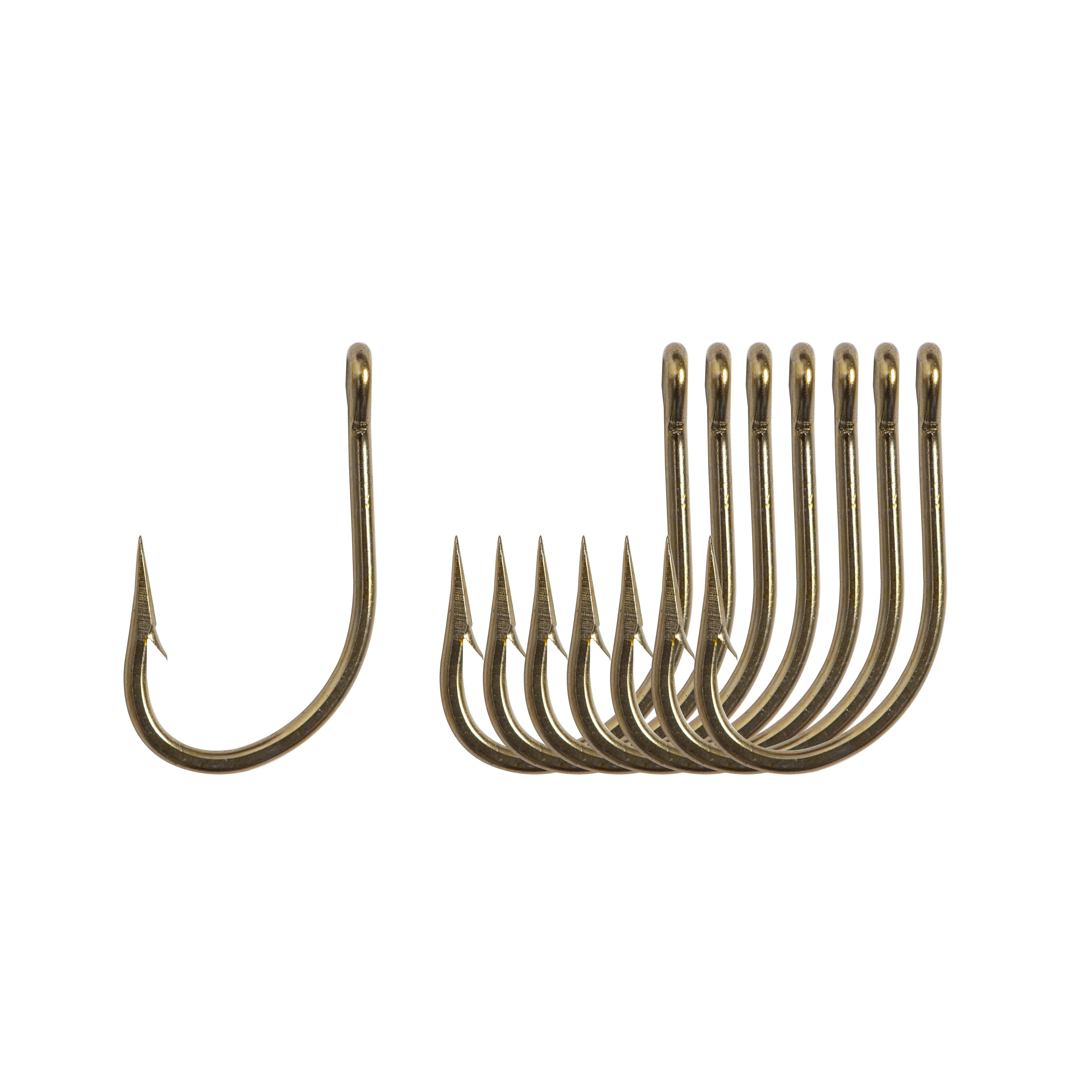 Mustad O'Shaughnessy Hook (Bronze) - Size: 1/0 8pc 