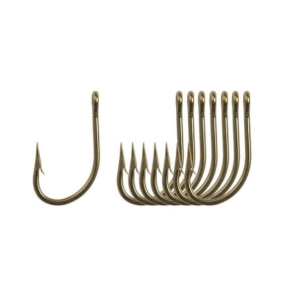 Mustad O'Shaughnessy Hook (Bronze) - Size: 2/0 8pc