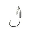 thumbnail image 1 of Mustad Power Lock Plus 28º Weighted Wide Gap Hook #1/0 Black Nickel 3PK, 1 of 6