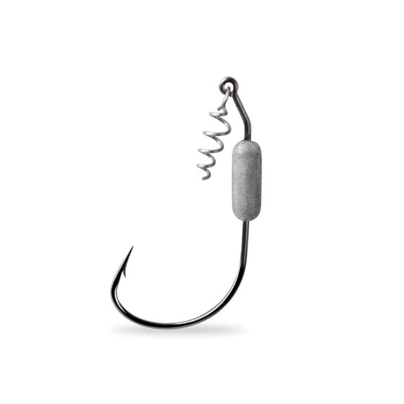 Mustad Power Lock Plus 28 Weighted Wide Gap Hook #3/0 Black Nickel 3PK