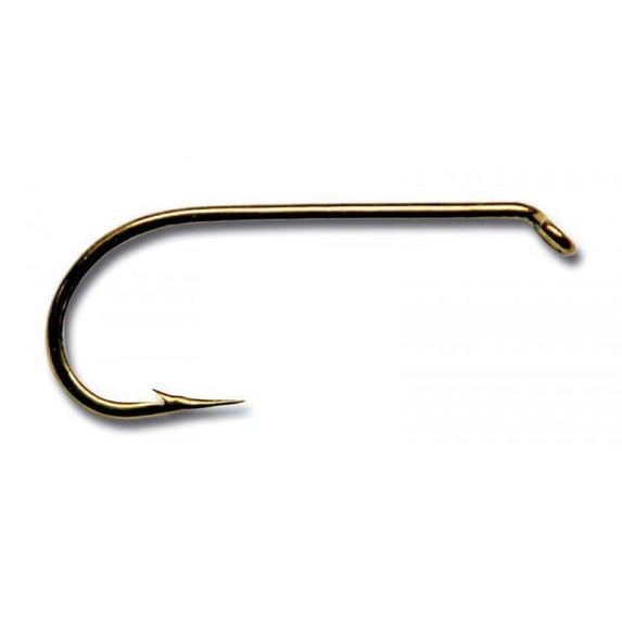 Mustad R50NP Dry Fly Hook, 94840, Standard, Forged, Down Eye - Bronze - 25 Per Pack
