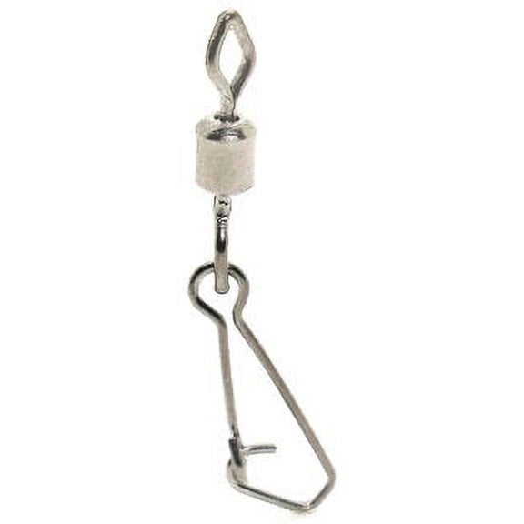Mustad Rolling Swivel Diamond Eye & Snap Black Size 4 8ct