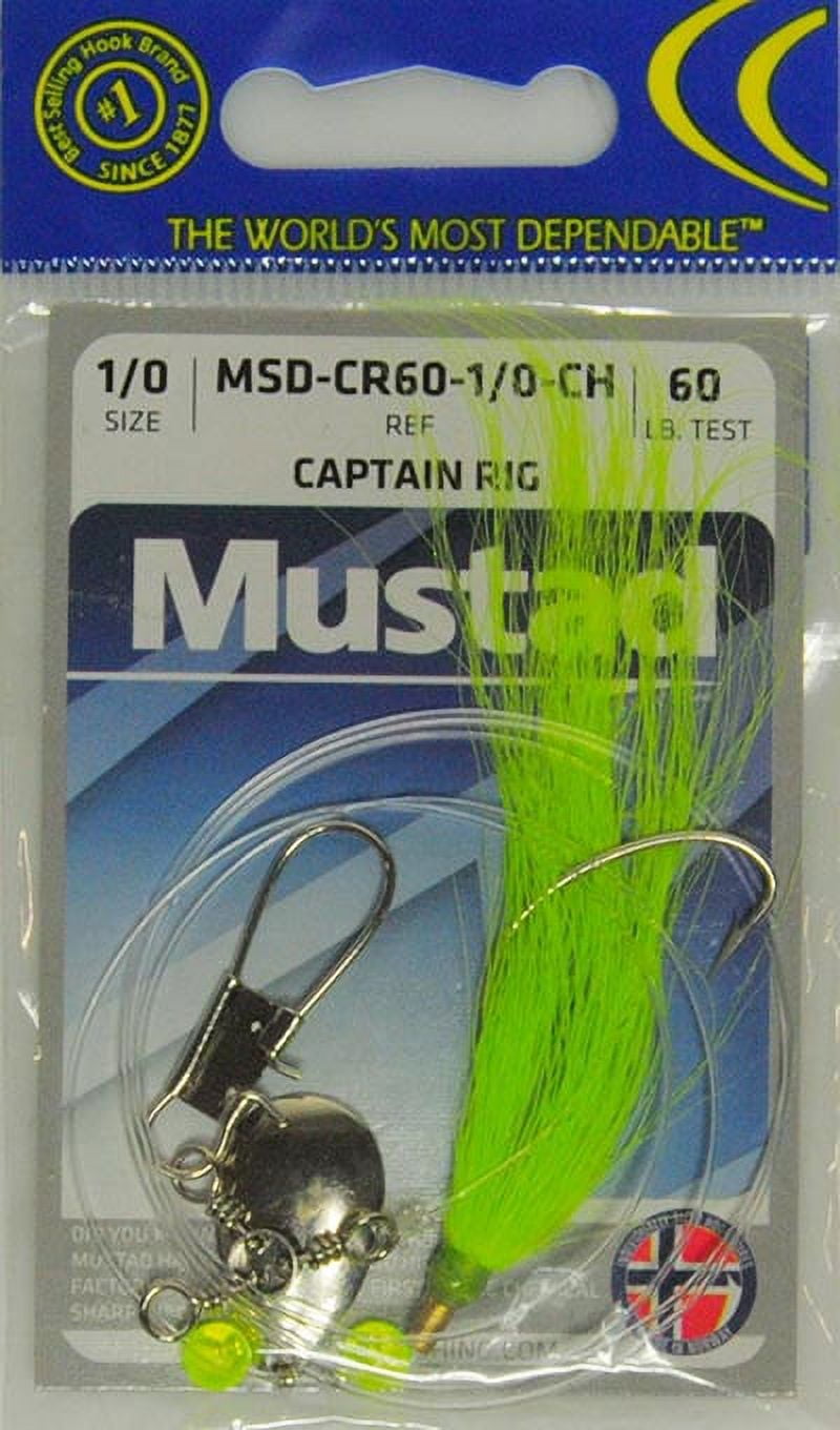 Mustad SW Rig - 1/0 Size - 60lb - Folsom Florida Captain Rig - Walmart.com