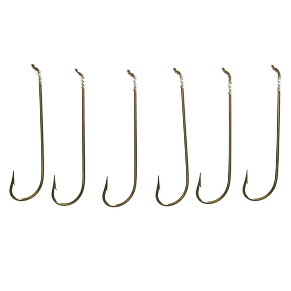 Mustad Snelled Bronze Carslisle Hooks 6 Pack - Size #6