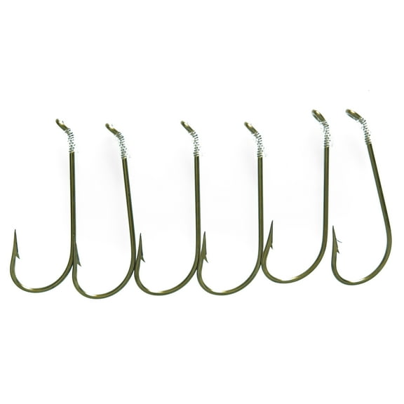 Mustad Snelled Bronze Kerby Hooks 6 Pack - Size #8