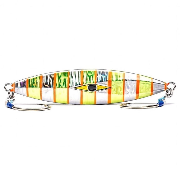 Mustad Staggerbod Slow Fall Jig Gold,Orange,Silver, 5.3oz | 150g Jigs