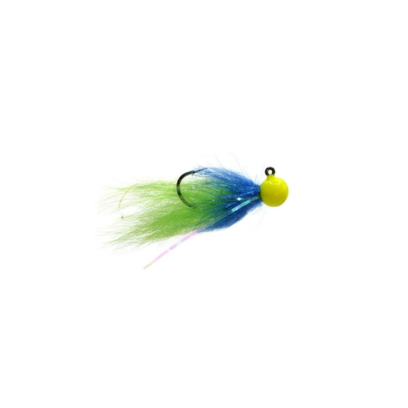 Mustad Tailout Twitcher Jig, 3/4oz, Chartruese-Anadro Blue-Green Machine