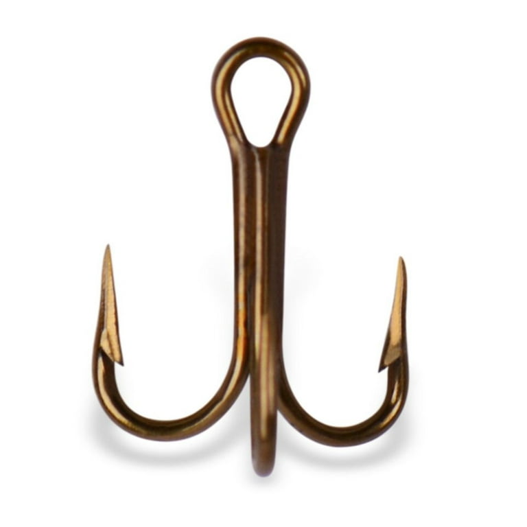 Mustad Treble Hook OShaughnessy-Bronze 5 Count Size 14 
