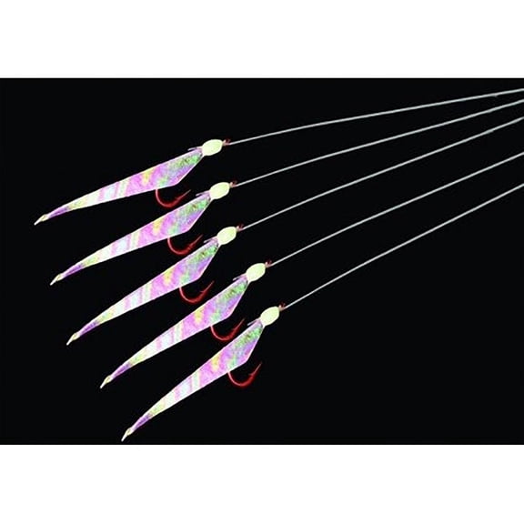 Mustad USR07 UP Fluorocarbon Sabiki Rig, Red Fish Skin 1 Per Pack