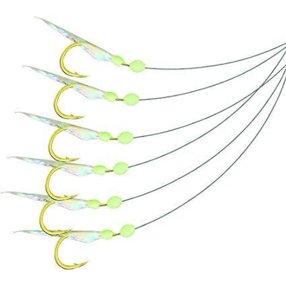 Mustad USR12 UP Fluorocarbon Sabiki Rig, Hage Aurora Style 1 Per Pack