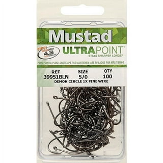 Stellar UltraPoint Wide Gap 8/0 (100 Pack) Circle Hook, Offset Circle Extra  Fine Wire Hook for Catfish, Carp, Bluegill to Tuna. Saltwater or