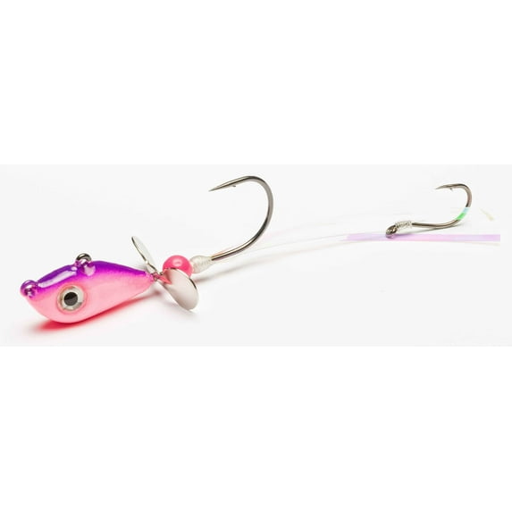 Mustad WSJ-34-PP-1 Walleye Death Spinner Pink/Purple 3/4oz - WSJ-34-PP-1