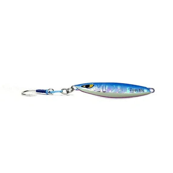 Mustad Zippy Jig MJIG01 Blue Red Chrome, 40g Jigs
