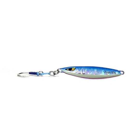Mustad Zippy Jig MJIG01 Blue Red Chrome, 60g Jigs