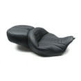 thumbnail image 1 of Mustang 08-21 Harley Electra Glide/Rd Glide/Rd King 1PC Seat Deluxe - Black w/ Grey Stitching, 1 of 1