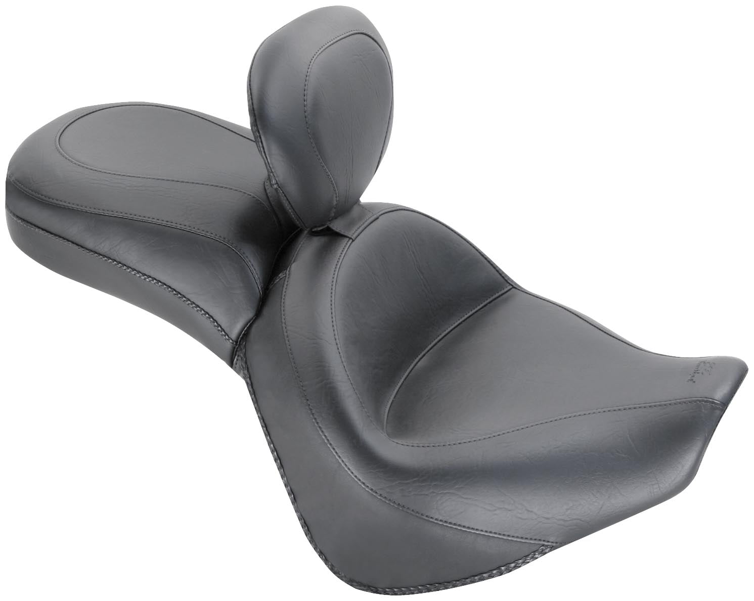 Mustang 2-pc Wide Touring Seat w/Driver Backrest for '04-21 VT750 Aero (79391)