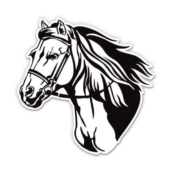 Mustang - 5" Vinyl Sticker - For Car Laptop I-Pad - Waterproof Decal