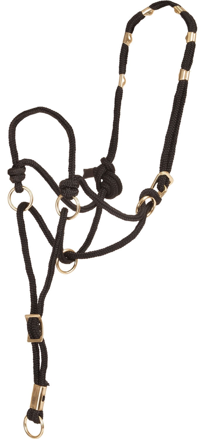 Mustang Be Good Control Poly Rope Halter Black - Walmart.com