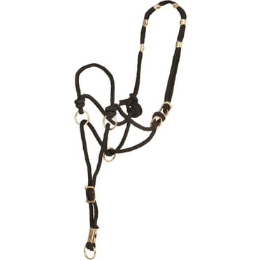 8022 horse side pull rope halter w/braided nose - Walmart.com