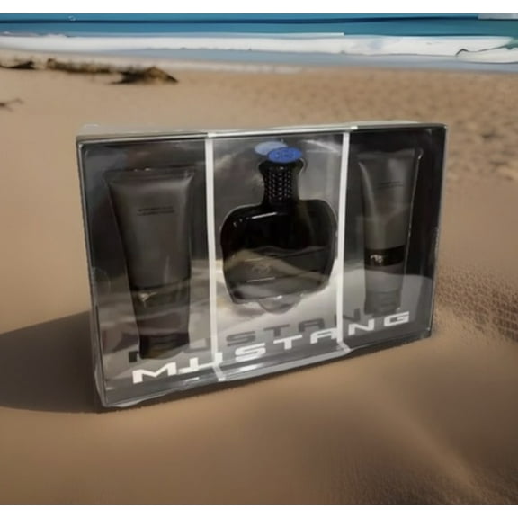 Ford Mustang Black 3-Piece Fragrance Gift Set for Men