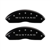 Mustang Black Caliper Covers - Engraved Front & Rear - Set of 4