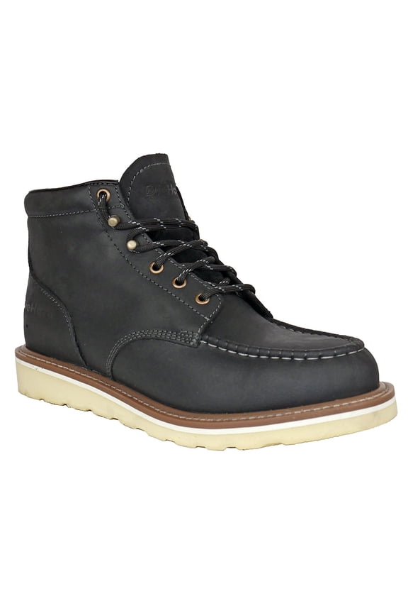Men’s Soft Toe Wedge Work Boot Slip Resistant EH Mustang Black
