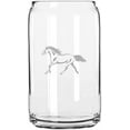 thumbnail image 1 of Mustang Body Horse Themed Etched 16oz Libbey Can Glass, 1 of 1