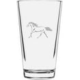 thumbnail image 1 of Mustang Body Horse Themed Etched 16oz Libbey Pint Glass, 1 of 1