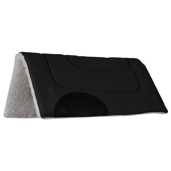 Mustang Canvas/Fleece Bottom Pony Saddle Pad Black 22X22