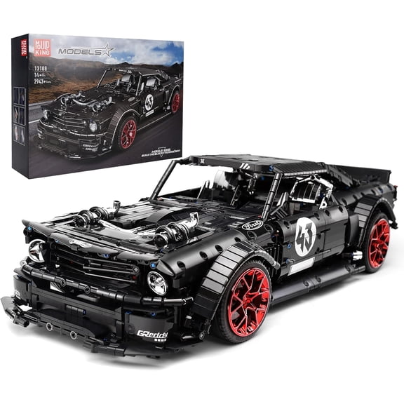 Mustang Car Building Kits, MOC Building Blocks Set to Build, Gift Toy for Adult Collections Enthusiasts(2943 Pieces, Static Versionl)