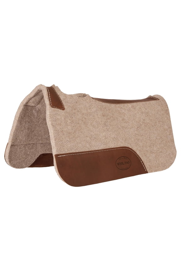 Contoured Wool Pony Pad with Top Grain Wear Leathers