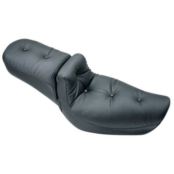 Mustang Duke Pillow Top 2-Piece Regal Black Motorcycle Seat (75083)