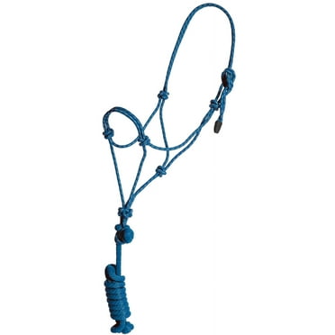 Mustang Side Pull Rope Halter with Braided Nose Bl - Walmart.com