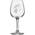 thumbnail image 1 of Mustang Face Horse Themed Etched All Purpose 12.75oz Libbey Wine Glass, 1 of 1