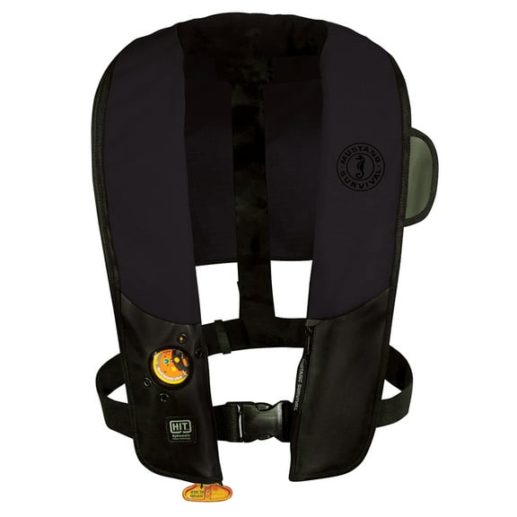 Mustang HIT Automatic Inflatable PFD - Law Enforcement Edition w/Customizable Back Flap - Black