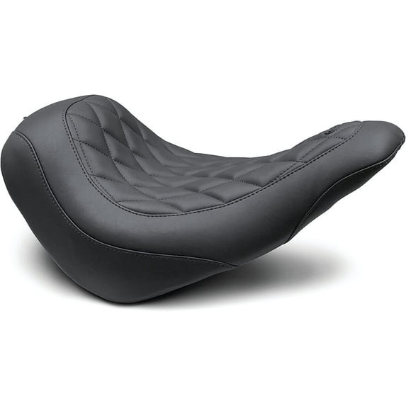 Mustang Harley Low Rider Wide Tripper Solo Seat Motorcycle Part, Density Foam Black